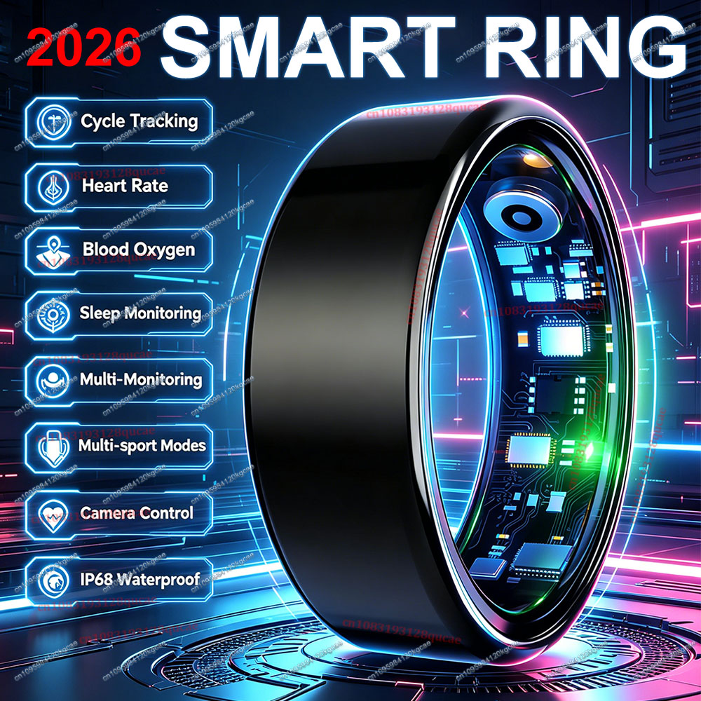 Smart Ring Health - Nuevo Anillo Inteligente 2026 con Monitor