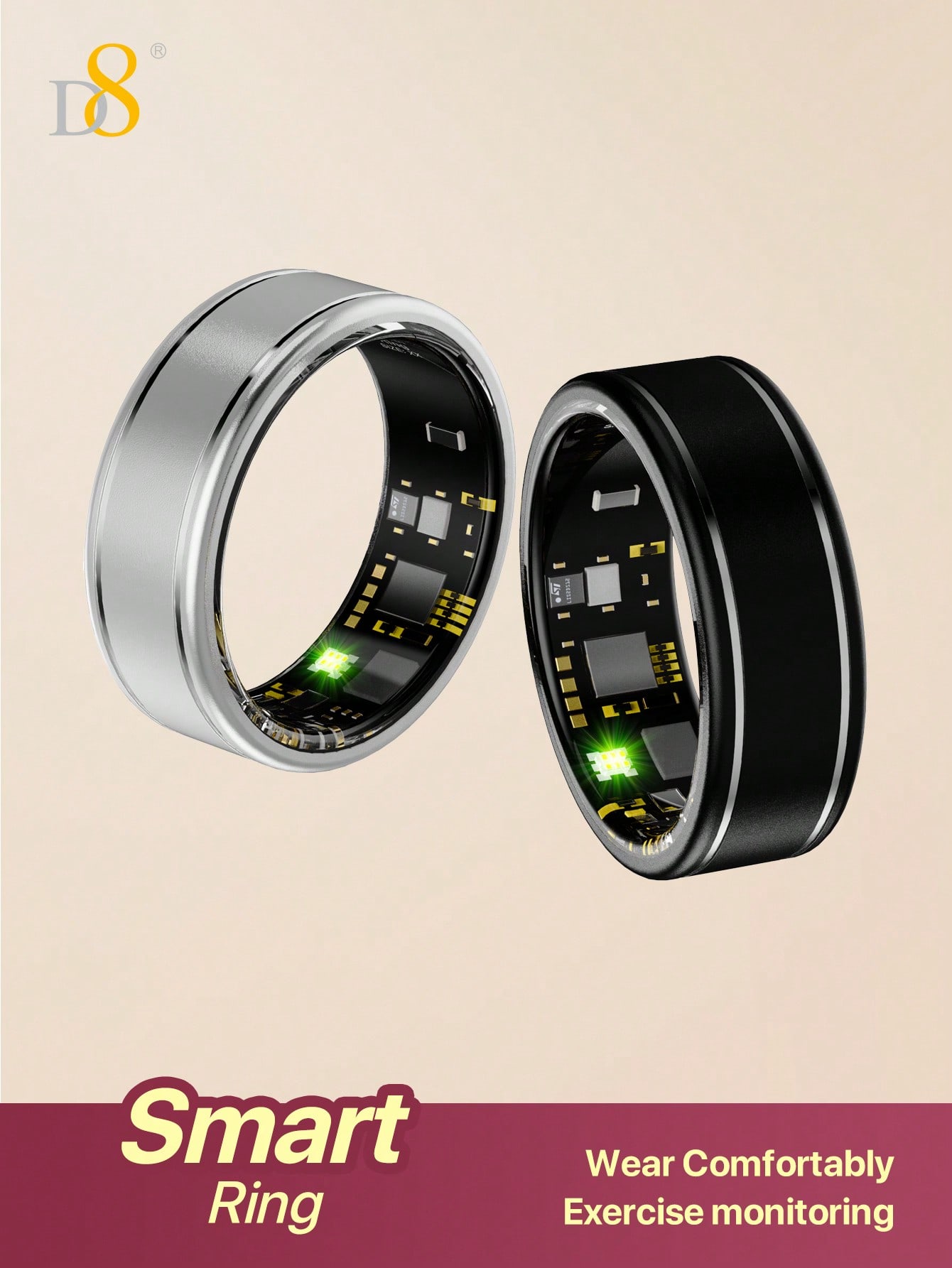 Anillo Inteligente D8, Monitor - Smart Ring Health reseña y precio